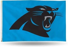 Carolina Panthers Premium 3x5 Feet Flag Banner, Logo Design, Metal Grommets,...