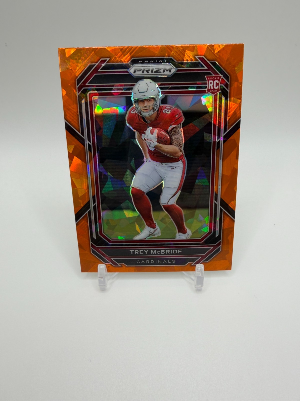 2022 Panini Prizm Trey McBride Orange Cracked Ice SP Rookie RC #327 Cardinals