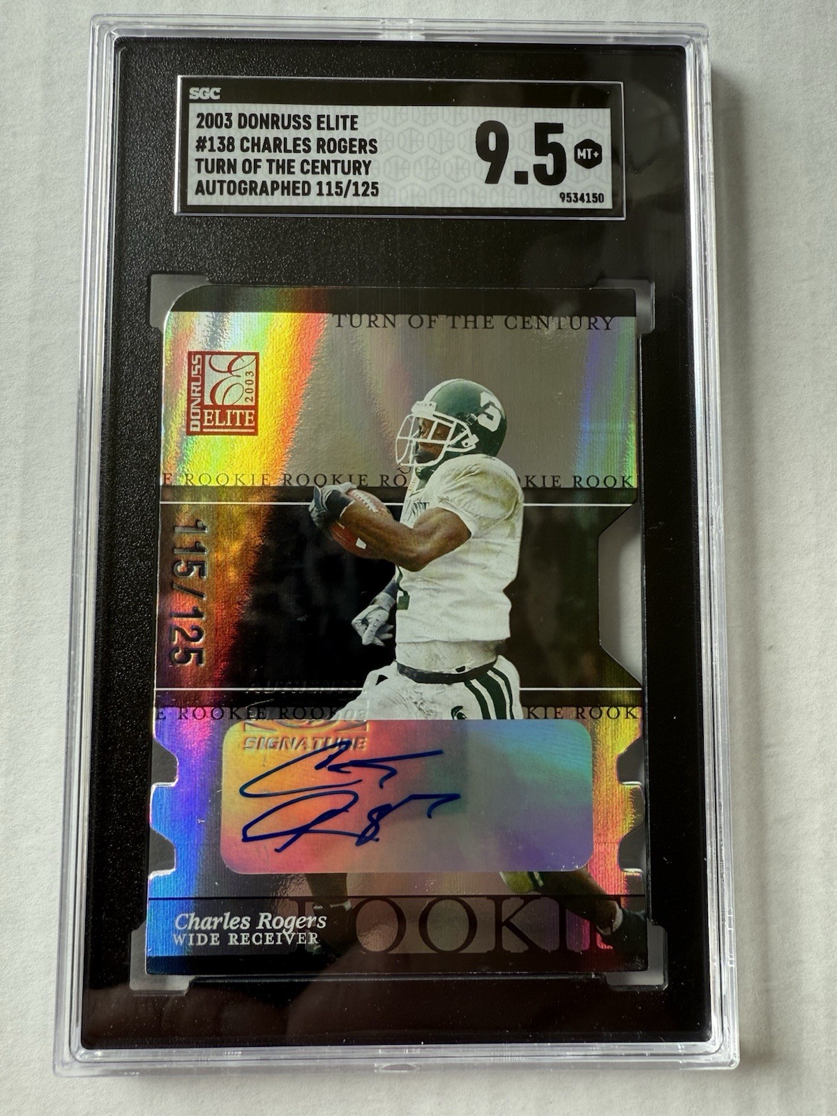 Charles Rogers Donruss Elite #138 Autograph, Die-Cut