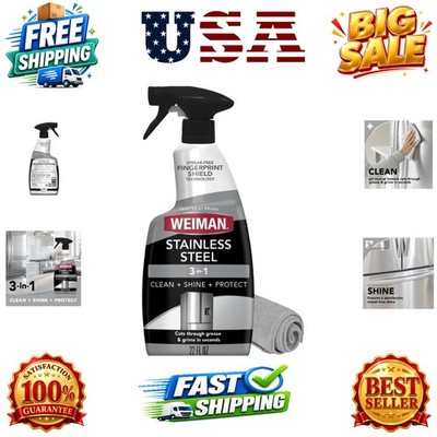 Stainless Steel Cleaner & Polish, Anti Fingerprint Spray Stainless Steel Clot...