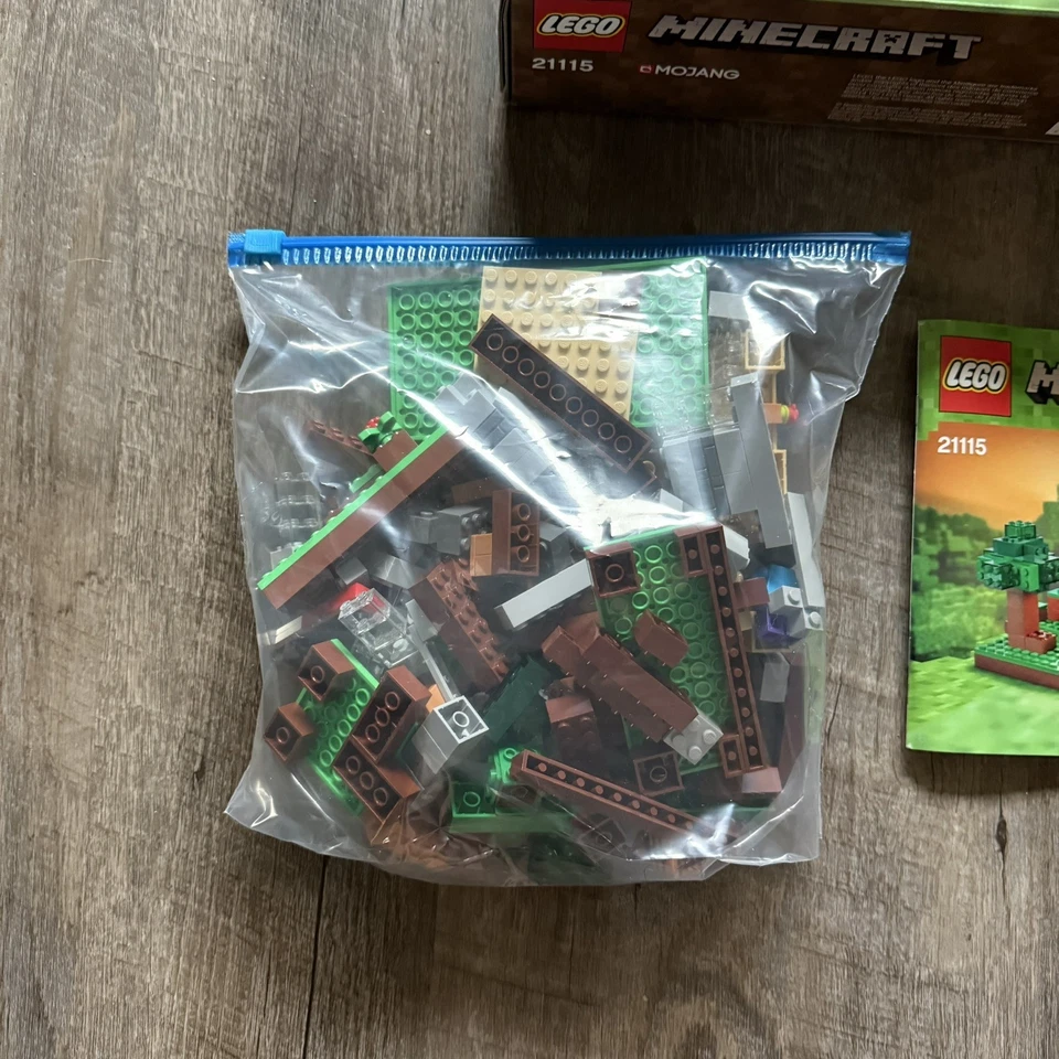 LEGO Minecraft 21115 La Primera Noche 100% Completo con Instrucciones y Caja Foto 3 de 4