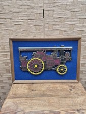 Gerahmtes Sammlerstück Wandrelief der Burrell Schausteller Lokomotive von 1914 beschäftigte Biene