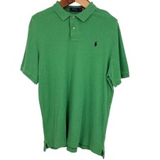 Polo Ralph Lauren Men Polo LG Green Short Sleeve Cotton Piqu Shirt Pony Soft