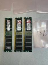 3x Kingston KVR333/1GR 1GB DDR1 PC-2700 DIMM RAM Modules