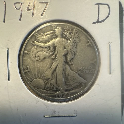 1947D Walking Liberty Silver Half Dollar