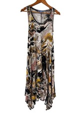 Simply Vera Vera Wang Tank Dress Size XS Sleeveless Handkerchief Hem Abstract