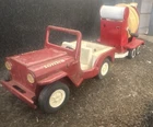 New ListingTonka Vintage Metal Plastic Red White Jeep Truck Cement Mixer Diecast Toy