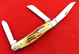 Case XX USA 10 dot 1970 thick red stag 53047 stockman knife