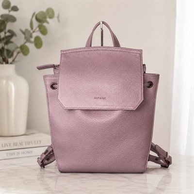 Matt & Nat Fabi Mini Vegan Leather Backpack Orchid Purple WZUE1