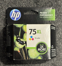 HP 75XL Tri Color Genuine Ink Cartridge CB338WN High Yield New Sealed Expired