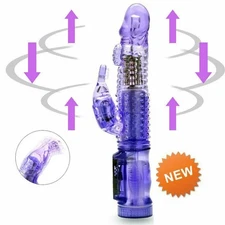 Rabbit Vibrator G-spot Dildo Vibe Waterproof Massager Sex Toys for Women Female