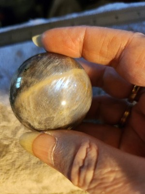 BEAUTIFUL MOONSTONE SUNSTONE SPHERE 118 GRAMS E