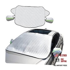 Car Windshield Snow Cover with Side Mirror Cover, 4 Layers Winter Frost