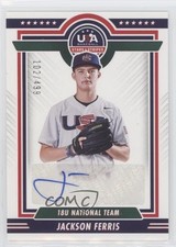 2022 Panini USA Baseball Stars & Stripes Blue Ink /499 Jackson Ferris Auto y6t