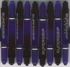 1.75in 2ba Black/Deep Blue HARROWS SUPERGRIP FUSION Dart Shafts  Rings Set of 3