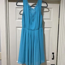 Jessica Simpson Women's Sleeveless Blue  Dress. Size 4.