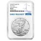 2024 (P) $1 1-oz American Silver Eagle Star Privy NGC MS70 ER Blue Label