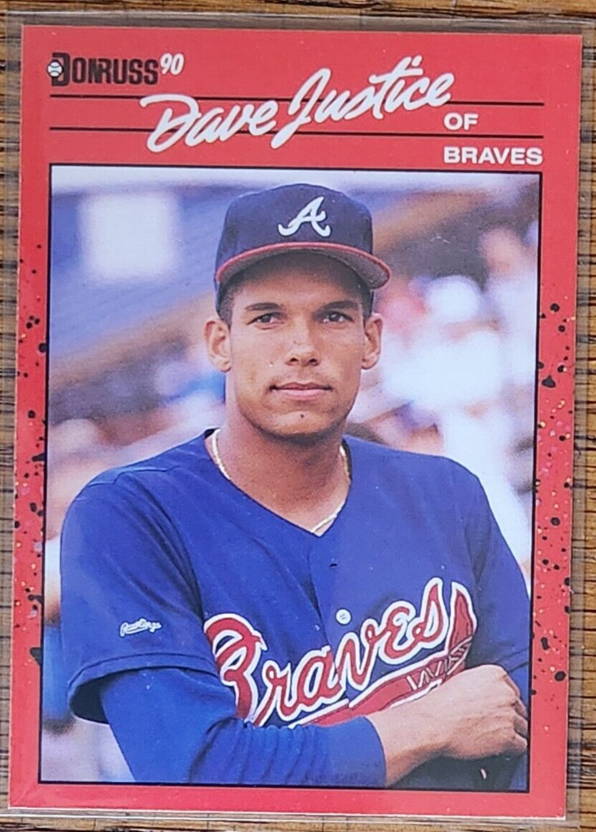 1990 Donruss #704 Dave Justice RC Rookie Atlanta Braves