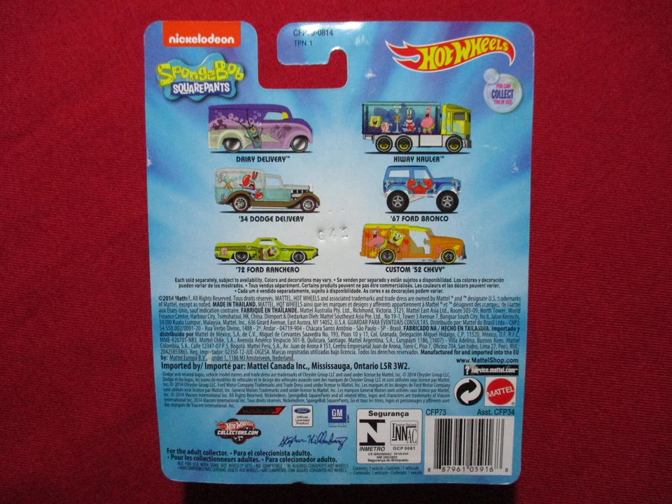 1972 Ford Ranchero '72 SpongeBob SquarePants Real Riders Pop Culture 1/64 - Image 2 of 2