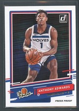 The Rookies Press Proof Gold Anthony Edwards #2 2020-21 Panini Donruss Rookie RC
