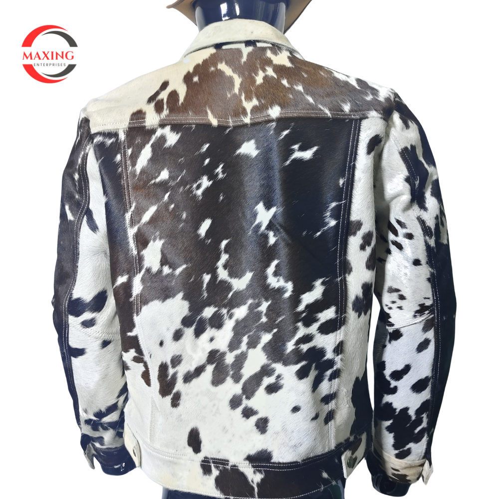 PONY Giacca uomo vera pelle di mucca con capelli su pelle di cavallo elegante WesternTruck