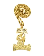 New Hypnotize Minds Pendant & 24" 3mm Cuban Link Chain 14K Gold Plated*