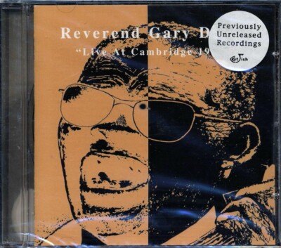 REVEREND GARY DAVIS Live at Cambridge 1971 CD *SEALED*   Unreleased Recordings