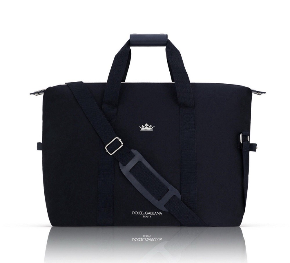 Dolce & Gabbana Beauty Navy Blue Weekender Travel Duffle Tote Gym Bag