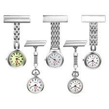 Nurse Lapel Pin Watch Clip On Hanging Doctor Quartz Pocket Watch for Men Women