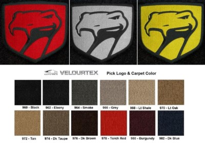 Lloyd Mats Velourtex Dodge Viper Snake Head Floor Mats (1992-2002 R/T-10 & GTS) 