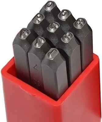 Steel Number Stamps 3Mm - 0 to 9 - for Marking Wood or Metal - Heavy Duty Chrome