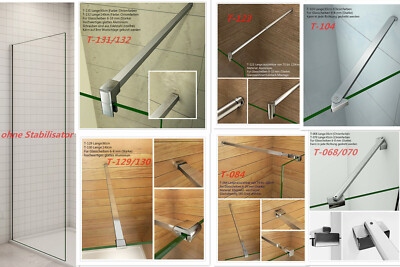 8/10mm Nano Glas Walk in Dusche Duschwand Duschabtrennung mit Stabilisierungssta