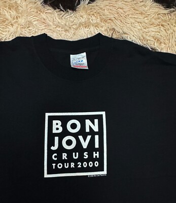 BON JOVI CRUSH TOUR 2000 AMERICAN ROCK BAND SHIRT M VINTAGE SIZE L