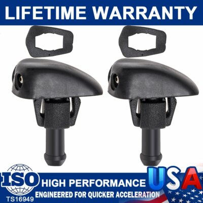 2 Universal Window Windshield Wiper Nozzle Sprayer Washer Spray Nozzle Sprinkler