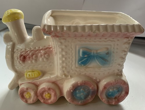 Baby Bear Train Planter - ARDCO - PINK For Birth of A Girl. Taiwan - USED - 5 - Picture 2 of 9
