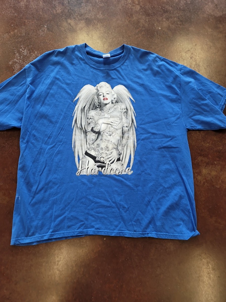 Men's Gildan T-Shirt Marilyn Monroe Hardcore, Angel Wings