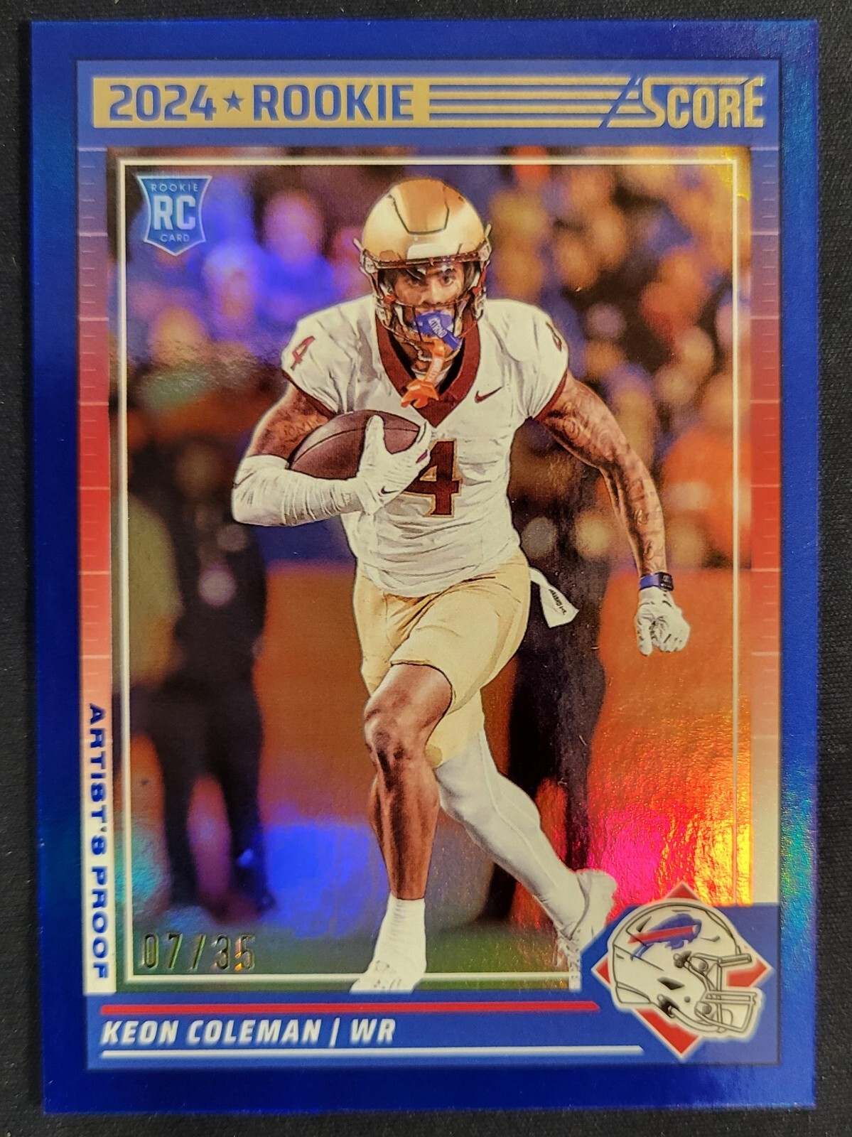 07/35! 2024 Panini Score KEON COLEMAN "Artist's Proof" SP Rookie #337 BILLS