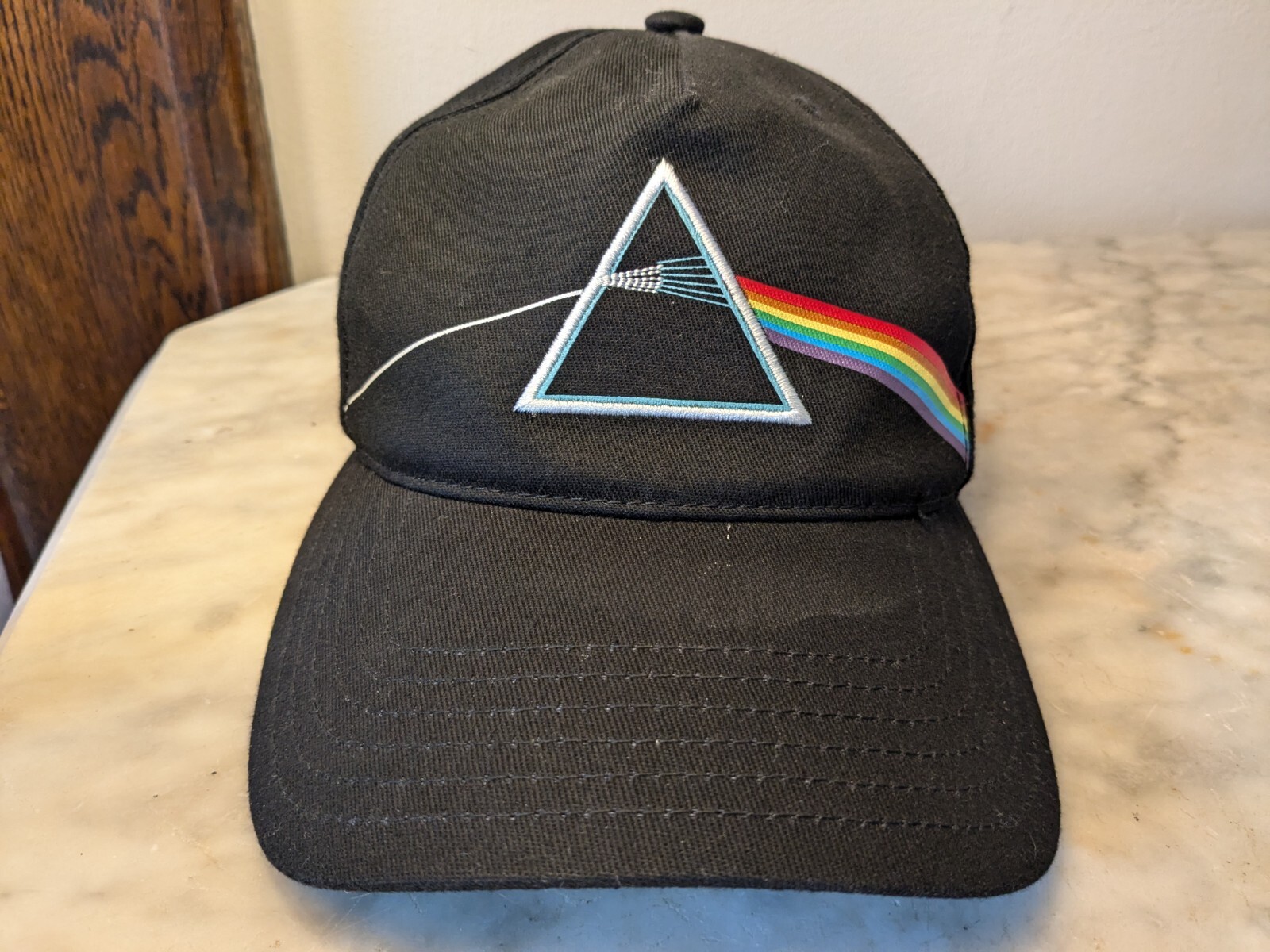 Pink Floyd Hat Black Adjustable One Size Logo Aunt Band Concert