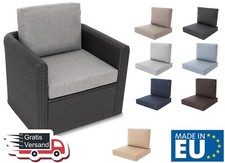 Kissen Set für Rattan 60x55, Rückenlehne Sitz, Sitzkissen Outdoor/Indoor