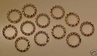 8mm FANCY JUMPRINGS for Making 1:9 Traditional Scale Model Horse Tack - GOLD