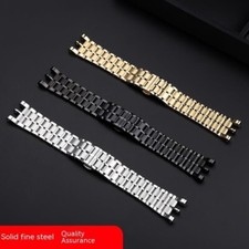 For Versace VBR VER V-RACE DUAL Steel Watchband Notch Watch Chain 24mm Bracelet