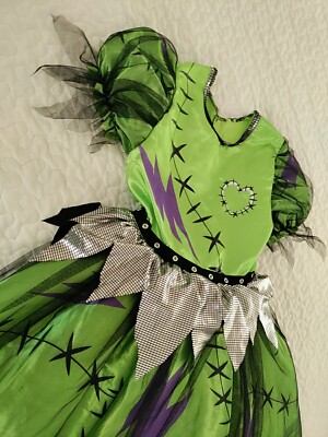 FRANKIE'S GIRL Frankenstein Halloween Costume Dress Monster Witch M-L Tulle  | eBay