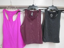 (3) WOMENS 90 DEGREES TANKTOPS (SMALL) EUC BLACK MAROON & PINK STRETCHY & SOFT