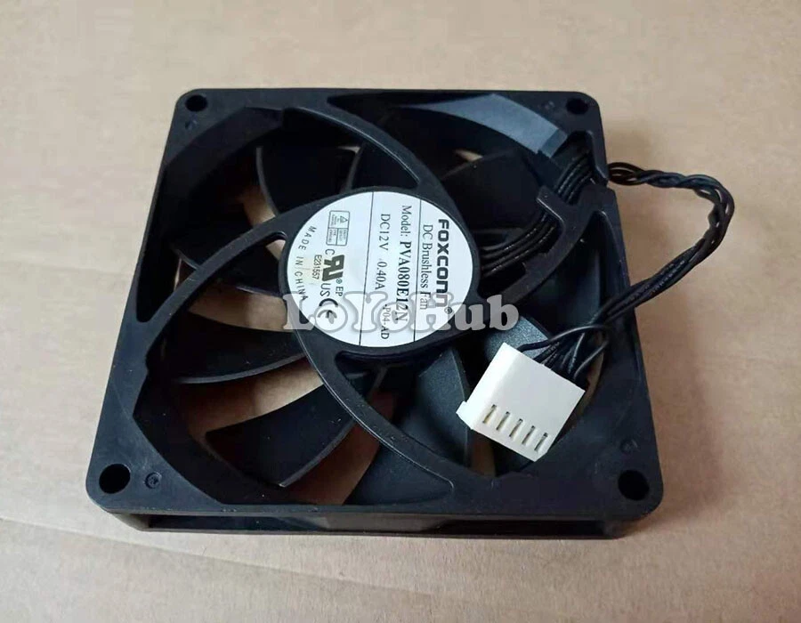 For FOXCONN PVA080E12N 8015 DC 12V 0.4A cooling fan 80x80x15mm 5-Pin 4-Wire - Image 2 of 4
