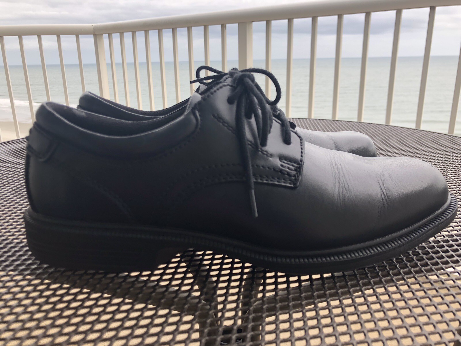 SAOLA Scarpe Oxford da uomo Nunn Bush KORE Pro punta liscia 84942 001 in pelle nera a rete