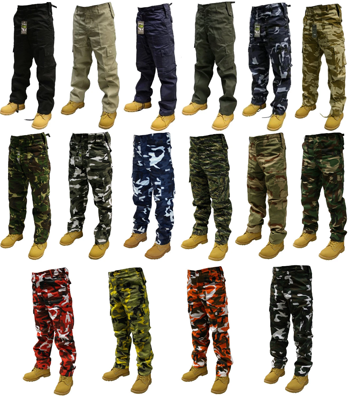 ARMY CARGO CAMO COMBAT MILITARY TROUSERS/PANTS 30"-50" WAIST 32" & 30" LEG
Opens in a new window or