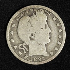 1897-O 25c Barber Quarter Dollar - Free Shipping USA