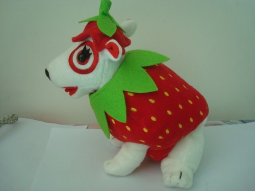 strawberry dog plush