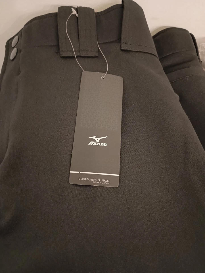 Lote Pantalones de Softbol Mizuno Para Mujer Adulto Grandes Blancos con Rayas Azul Marino y Negros  Foto 3 de 4