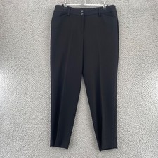 Talbots Pants Womens 8 Petite Hampshire Black Stretch Crop Ankle Office Career